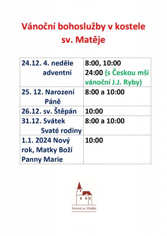 Vánoční bohoslužby